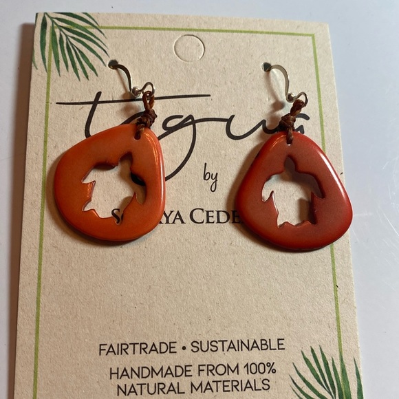 Tagua Fairtrade handmade Earrings. - Picture 1 of 11